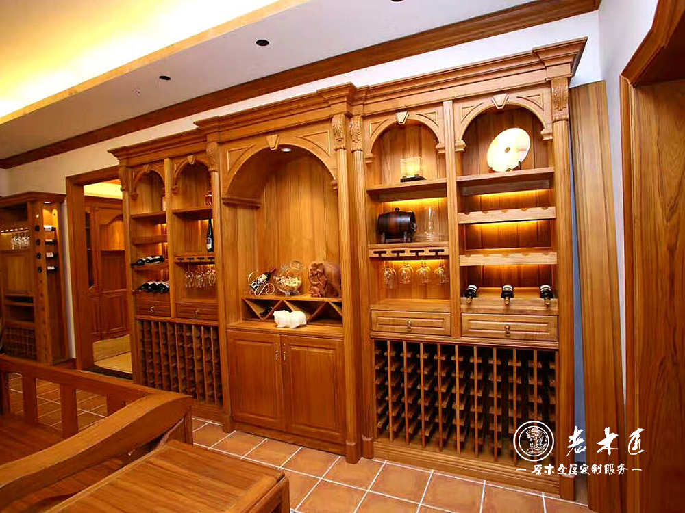 室内酒柜装修材质 实木酒柜材质