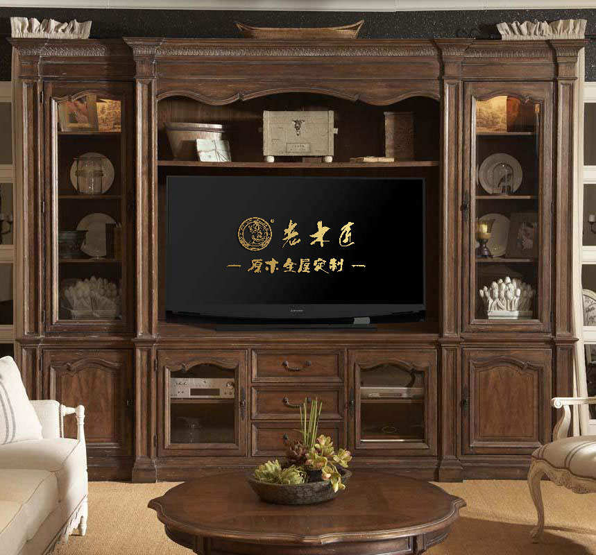 实木简约电视柜设计 -漳州老木匠